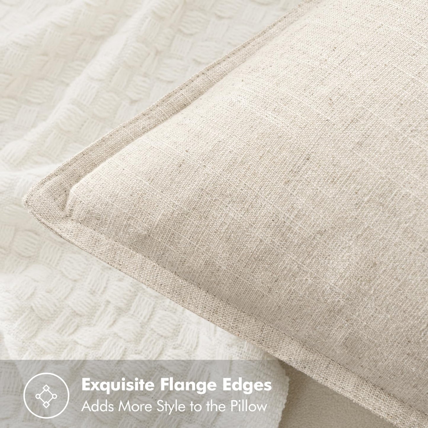 MIULEE Decorative Long Lumbar Throw Pillow Cover for Bed 14x36 Natural Beige Boho Farmhouse Neutral Couch Pillowcase Pack of 1 Accent Modern Sofa Cushion Livingroom Home Decor (Covers Only)