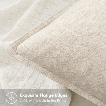 MIULEE Decorative Long Lumbar Throw Pillow Cover for Bed 14x36 Natural Beige Boho Farmhouse Neutral Couch Pillowcase Pack of 1 Accent Modern Sofa Cushion Livingroom Home Decor (Covers Only)