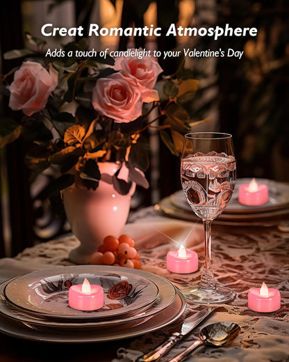 merrynights LED Candles, Tea Lights Candles Battery Operated Bulk, 50-Pack Long-Lasting 200 Hours Flameless Tealight Candles, Realistic Tea Lights for Christmas Halloween Wedding, 1.5'' D X 1.25'' H
