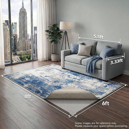 Veken Non Slip Rug Pad Gripper 8 x 10 Feet Extra Thick Pads for Any Hard Surface Floors, Keep Your Rugs Safe and in Place, Under Carpet Anti Skid Mat - Colors A