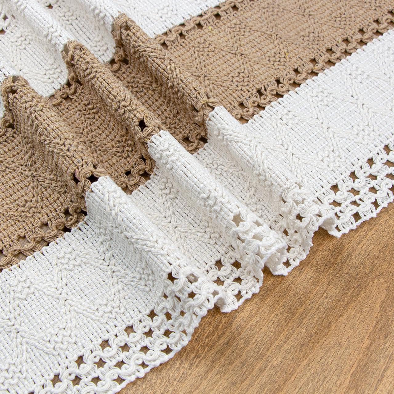 FEXIA Boho Table Runner for Thanksgiving Fall Christmas Home Decor with Tassels 72 Inches Long Pottery barn Furniture Farmhouse Rustic Macrame Burlap Table Decoration for Living Room (12x72 Inches)
