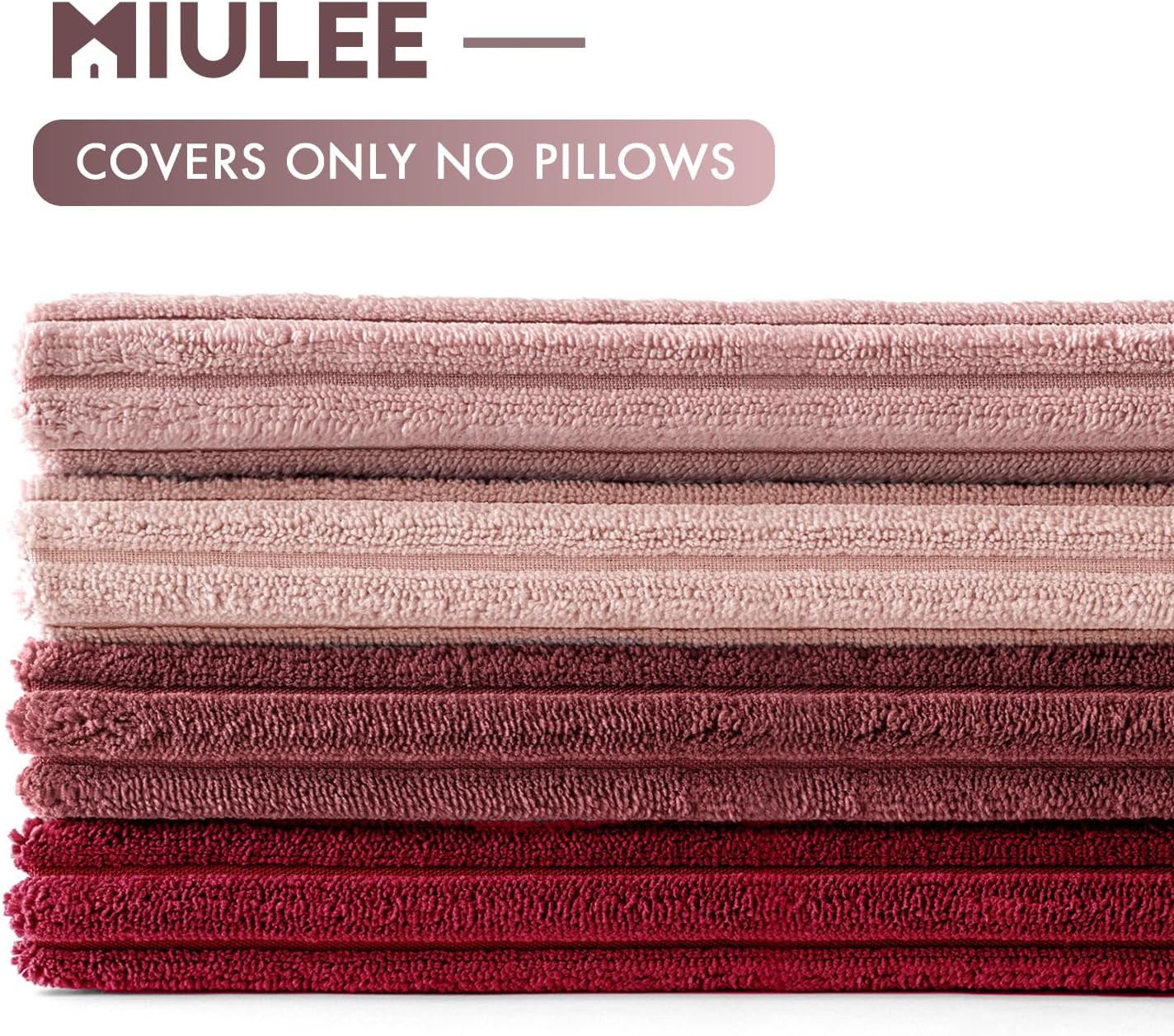 MIULEE Boho Farmhouse Sage Green Throw Pillow Covers 18x18 Inch Set of 4 Mordern Nordic Cushion Covers Soft Corduroy Spring Home Decor for Couch Bed Sofa Living Room Forest Green