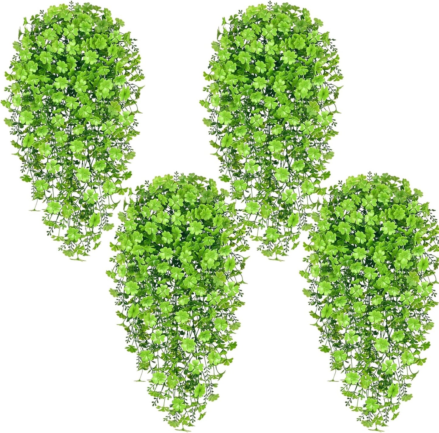 Waipfaru 4Pcs Fake Hanging Plants 2.7ft Fake Plants Eucalyptus Leaves UV Resistant Fake Vines Ivy Artificial Plants Outdoor Faux Plants Indoor Bedroom Living Room Boho Wall Porch Shelf Decor