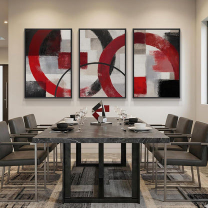 Large Framed Black and White Abstract Wall Art for Living Room, 3 Piece Big Modern Canvas Prints Paintings Artwork for Walls, Minimalist Abstract Art Pictures for Hallway, Office Wall Decor 24x36 In