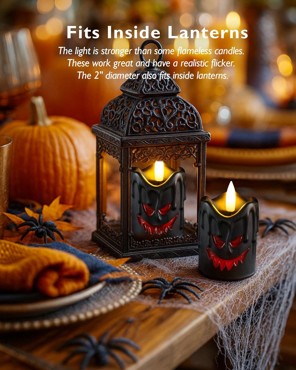 Homemory Flameless Votive Candles with Timer, 2" x 2" Real Wax, 400+Hour Realistic Black Wick Battery Operated Candles, Set of 6 for Wedding, Party and Holiday Decoration (Battery Included)
