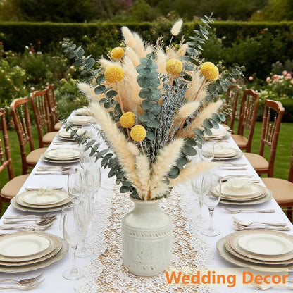 Dried Pampas Grass Bouquet – Boho Pampas Grass Decor for Home, Vase Fillers & Wedding — Natural Dried Flowers, Tall Pampas Grass for Floor Vase, Coastal, Scandinavian & Boho Room Decor (No Vase)
