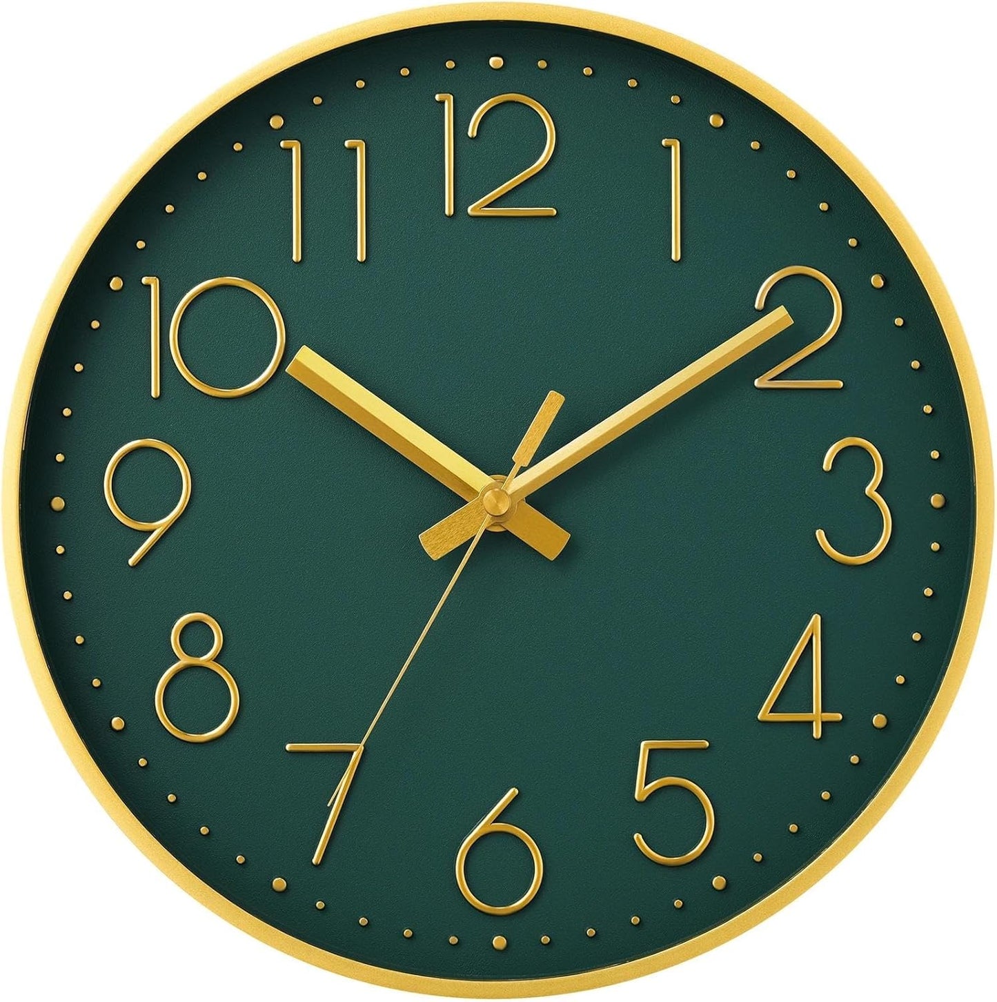 DAXSMY Wall Clock - 8 Inch Silent Non-Ticking Modern 3D Wall Clocks Battery Operated - Decorative Clock for Kitchen, Home Office, Bathroom, Bedroom(Rose Gold)