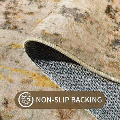Ompaa 2x6 Rug Runners for Hallways Kitchen Runner Rug Non Slip Washable Grey Long Runner Rugs with Rubber Backing Soft Abstract Carpet Runner for Hallways, Kitchen, Bedroom, Bathroom, Entryway - Colors A