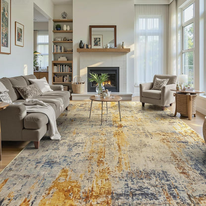 Ompaa 2x6 Rug Runners for Hallways Kitchen Runner Rug Non Slip Washable Grey Long Runner Rugs with Rubber Backing Soft Abstract Carpet Runner for Hallways, Kitchen, Bedroom, Bathroom, Entryway - Colors A