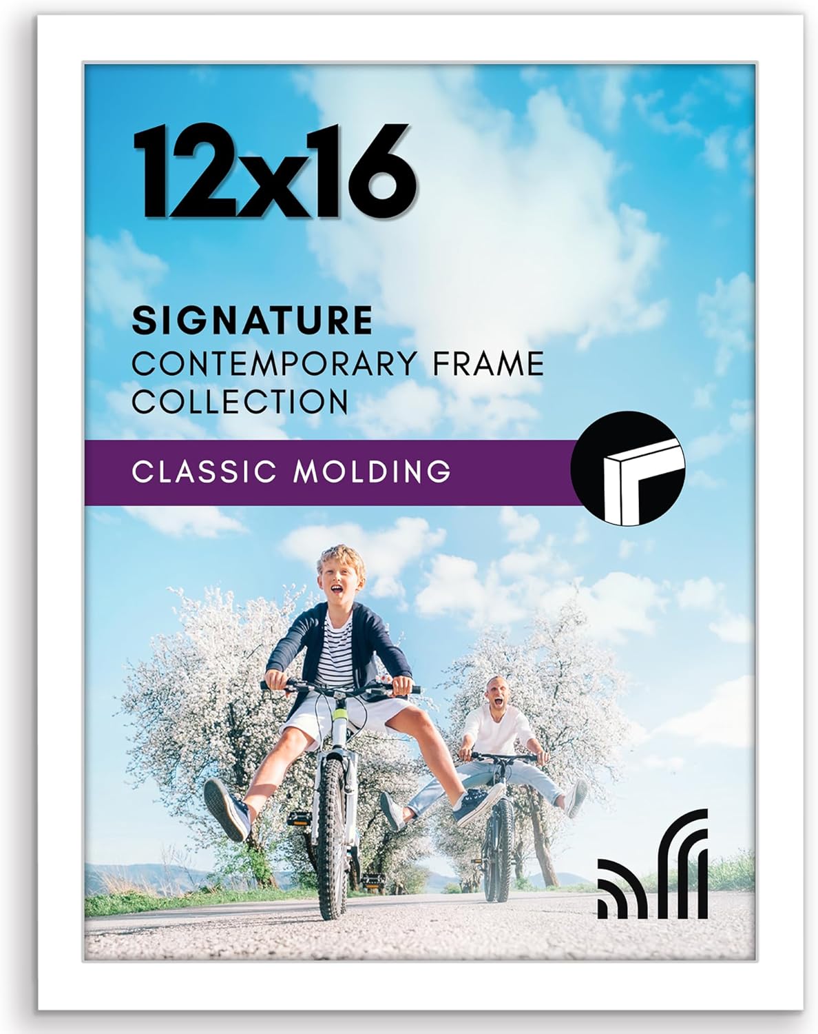 Americanflat 12x18 Poster Frame with Shatter-Resistant Glass - Signature Collection - Gallery-Style Frames Made of Engineered Wood - Photo Frame for Wall Display - Black - Colors C