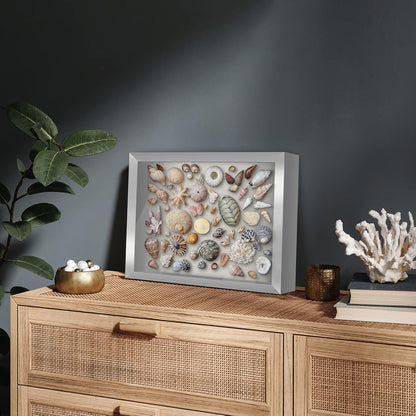 Americanflat 12x16 Shadow Box Frame with Polished Plexiglass - Silhouette Collection - Large Shadow Box Display Case for Tabletop and Wall Display - Black with Soft Felt Back