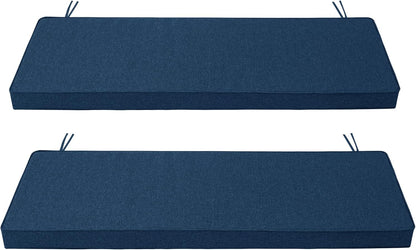 Outdoor Bench Cushion, Water-Resistant & Fade-Resistant, Porch Swing Cushions with Ties, Patio Furniture Seat Pads for Garden Loveseat Settee, Removable Cover Non-Slip Bottom, 48 x 16 Inch, Natural