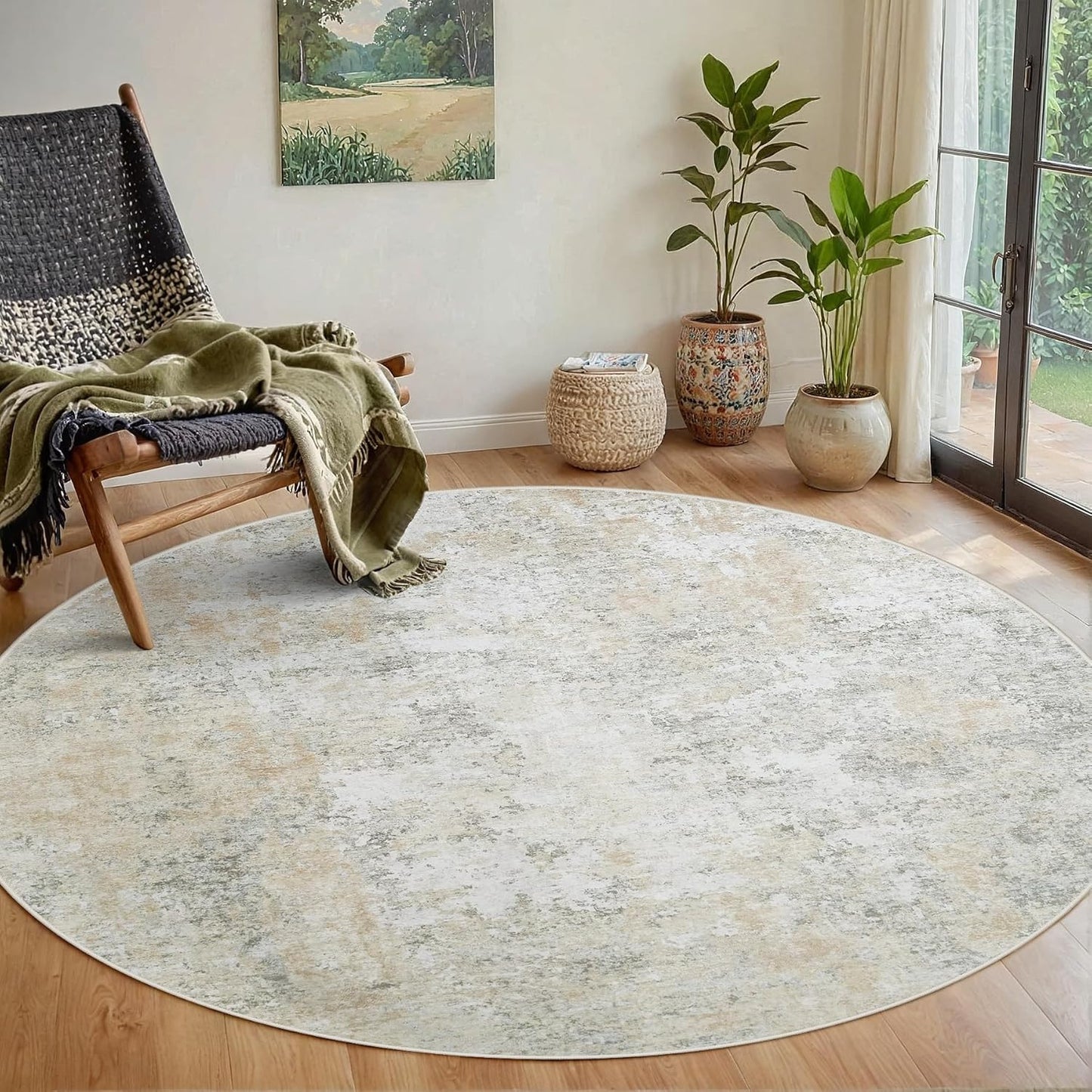 8x10 Area Rugs for Living Room Rug Washable: Abstract Large Rug for Dining Room Bedroom Carpet Non Slip 8 by 10 Indoor Modern Nursery Home Office Blue Grey