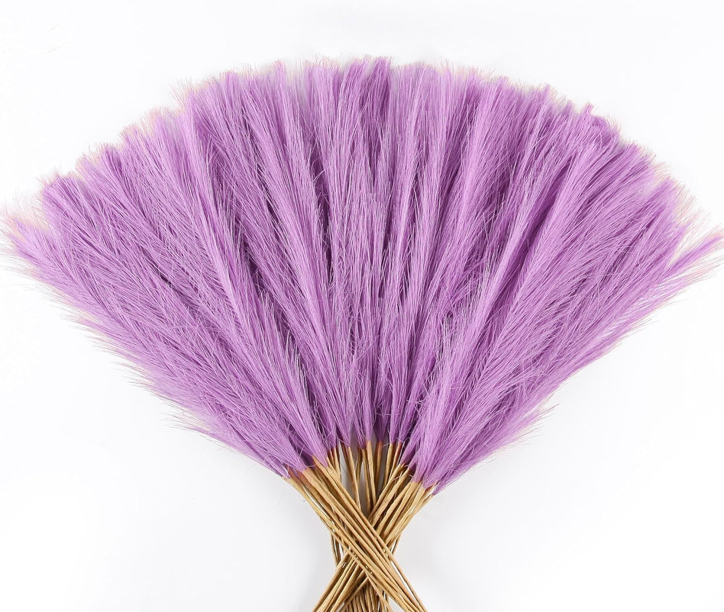 20Pcs Navy Blue Gradient and White Faux Pampas Grass Decor, 21.7"" Pompas Grass Flower Arrangement and Vase Filler for Boho Home Wedding Decoration, Black