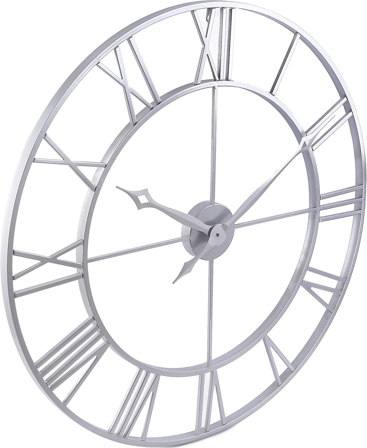 CLXEAST 30 Inch Large Wall Clock Modern, Oversized Roman Numeral Decorative Black Metal Wall Clock for Living Room Decor,House Warming Gifts New Home