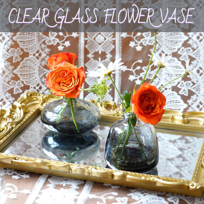 Bud Vases Set of 12, Clear Glass Bud Vase in Bulk, Small Vases for Centerpiece Mini Modern Flower Vase Transparent, Wedding Party Table Home Decor