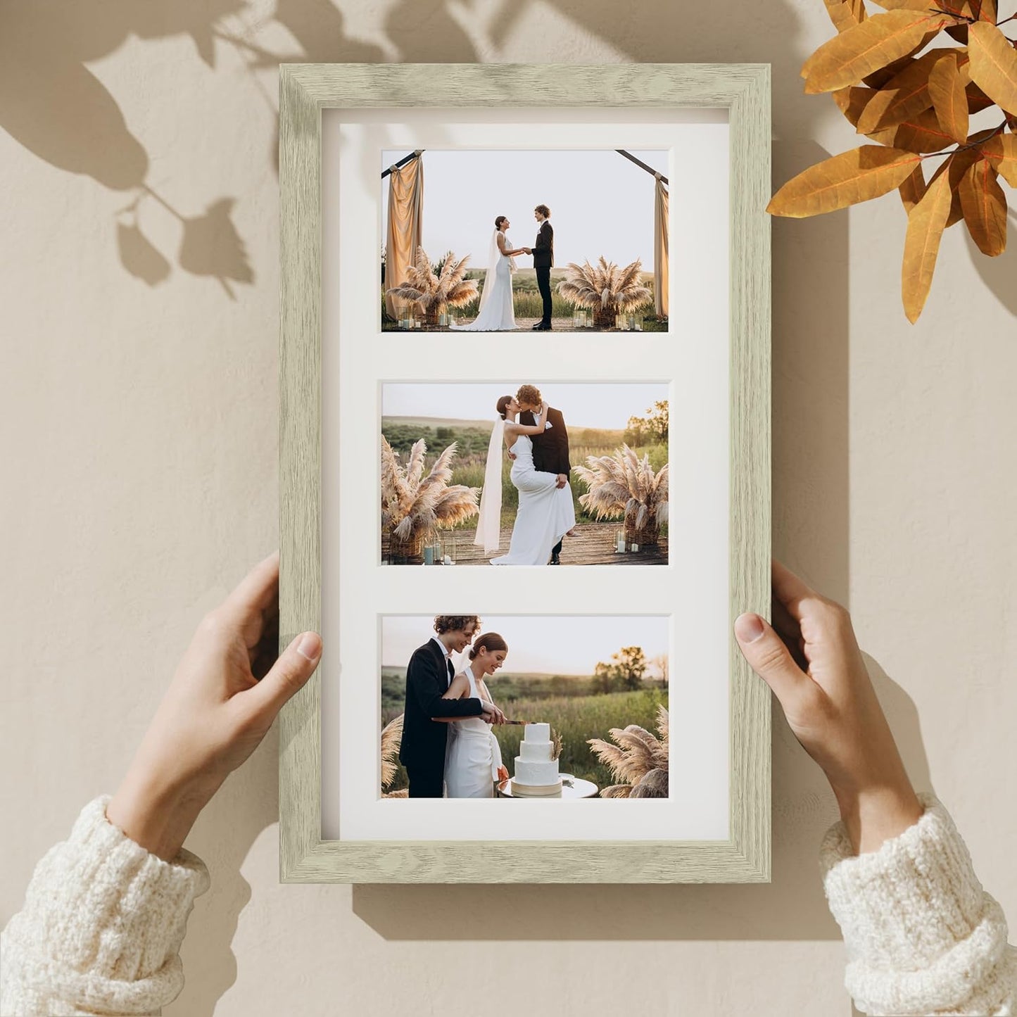 Vittanly 11x14 Collage Picture Frame, Displays 5Pcs 4x6 Pictures with Mat or 1Pcs 11x14 without Mat for Wall Mounting, Picture Frames Collage Wall Decor in Black, 1 Pack
