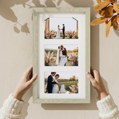 Vittanly 11x14 Collage Picture Frame, Displays 5Pcs 4x6 Pictures with Mat or 1Pcs 11x14 without Mat for Wall Mounting, Picture Frames Collage Wall Decor in Black, 1 Pack