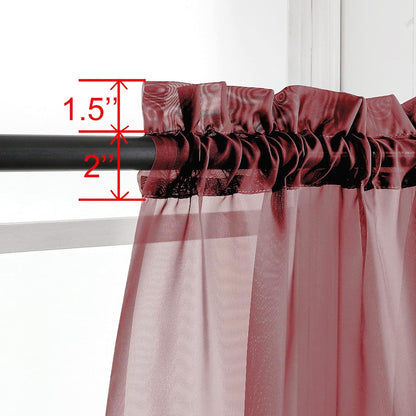 OWENIE Sheer Curtains 84 inches Long 2 Panels Set for Living Room/Bedroom, Rod Pocket Voile Sheer Panel Drapes, White, 2pcs, Each 42" W x 84" L - Colors B
