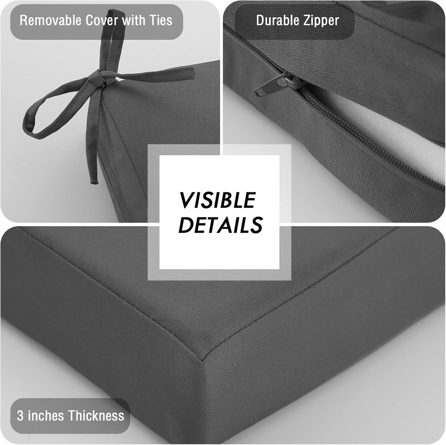idee-home Outdoor Bench Cushion Waterproof, Bench Cushions for Outdoor Furniture, Patio Porch Swing Replacement Seat Pad with Ties for Garden Backyard, 48 x 18 Inch Red