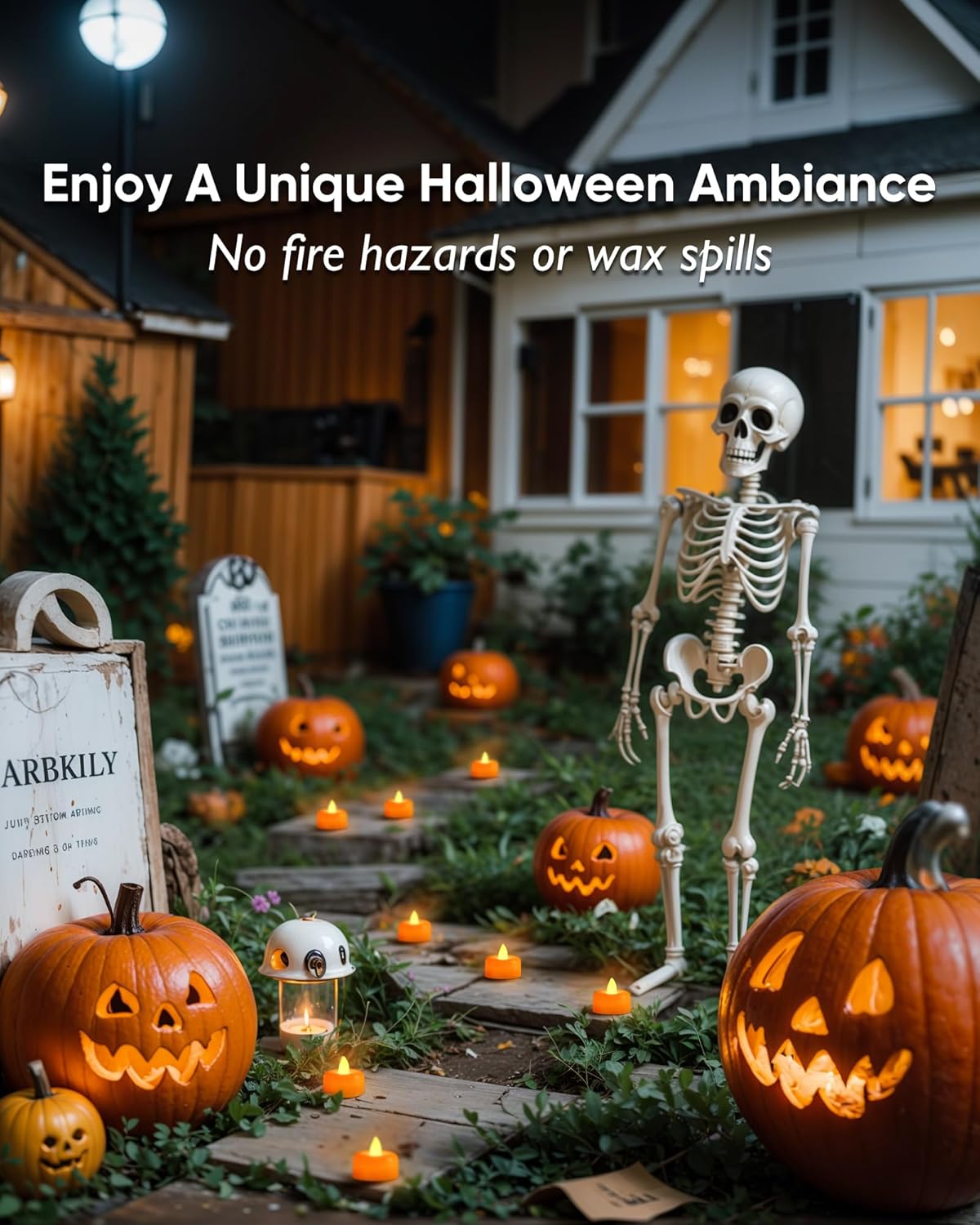 Amagic 12/24/50/100/150Pack Flameless LED Tea Lights Candles Battery Operated, Electric Fake Tealight Candles for Votive, Halloween, Christmas, Home Decor, Wedding, Table Decor (12Pack)
