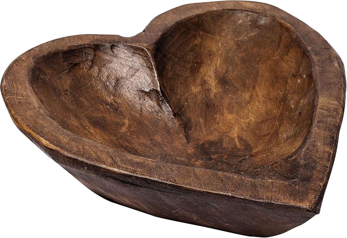MAINEVENT Decorative Bowl Home Decor Approx 10 Inch, Hand Crafted Spanish Oak Wooden Dough Bowl Decor, Table Centerpiece Made in USA