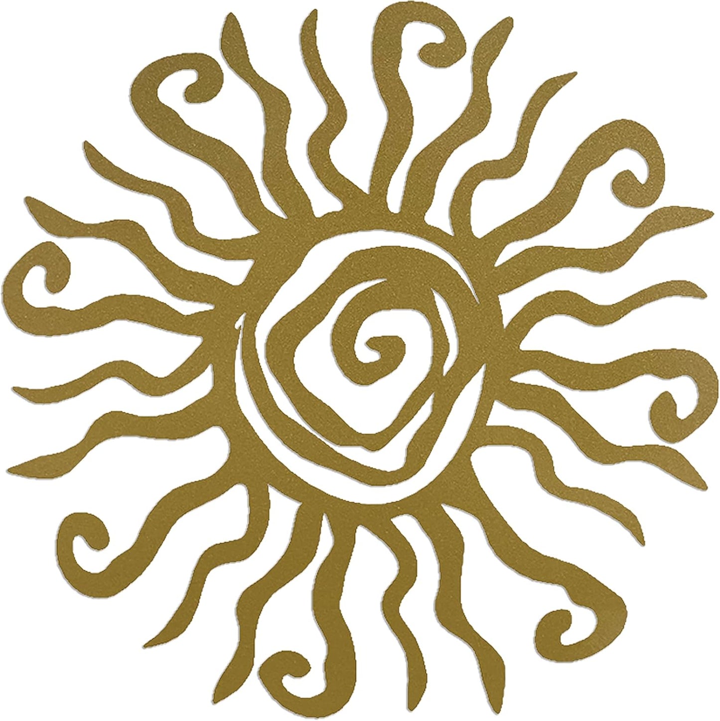 Riverside Designs Wacky Sun Metal Wall Art Indoor/Outdoor Decor - 24" Teal Rust Proof Wall Sculpture - Made in USA - Ideal for Bedroom, Garden, Home, Patio and Farmhouse