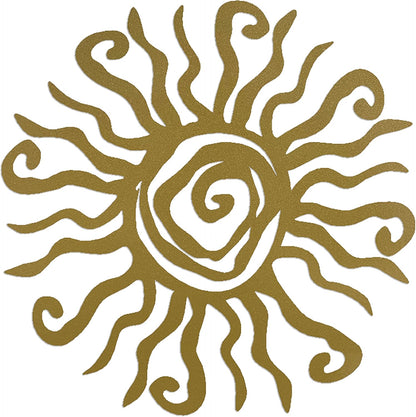 Riverside Designs Wacky Sun Metal Wall Art Indoor/Outdoor Decor - 24" Teal Rust Proof Wall Sculpture - Made in USA - Ideal for Bedroom, Garden, Home, Patio and Farmhouse