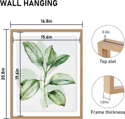 CORE ART 8x10 Floating Picture Frame,Double Plexglass Floating Frame for 5x7,4x6 Pictures,Wall or Tabletop Display,Black