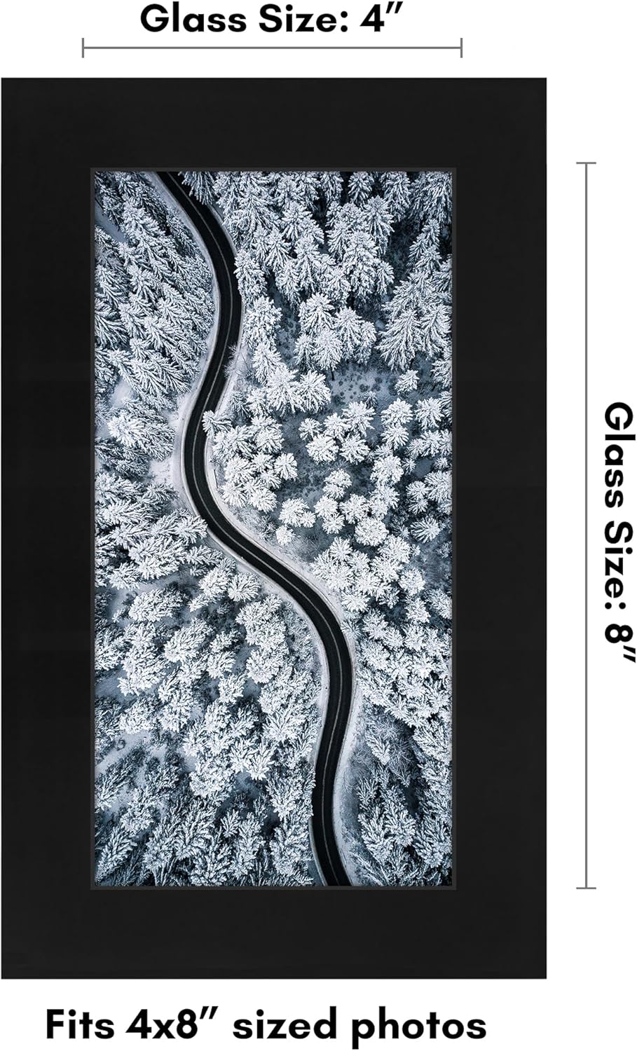 Americanflat 12x18 Poster Frame with Shatter-Resistant Glass - Signature Collection - Gallery-Style Frames Made of Engineered Wood - Photo Frame for Wall Display - Black - Colors B