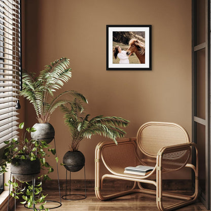 Americanflat 8x10 Picture Frame with Shatter-Resistant Glass - Use as 5x7 Frame with Mat or Display 8x10 Photo Without Mat - Signature Collection - Picture Frames for Tabletop and Wall Display - Black