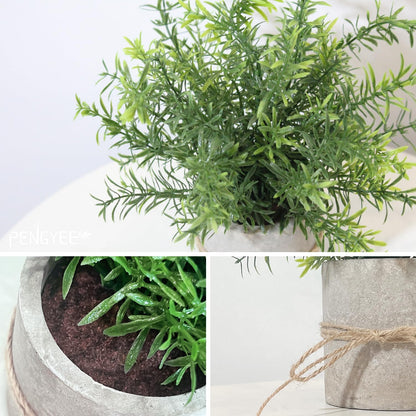 4 Pack Small Fake Plants in White Pulp Pot for Home Decor, Artificial Plants Indoor, Small Faux Plants Indoor for Bathroom Bedroom Kitchen Office Farmhouse Room Shelf Decor