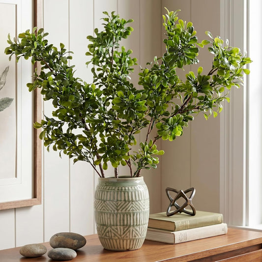 Yinder 3 Pack 27.7 Inch Artificial Eucalyptus Stems Realistic Fake Greenery Plants Eucalyptus Leaves Plant Branches Decorative for Vase Arrangements Home Farmhouse & Boho Decor Wedding Bouquets