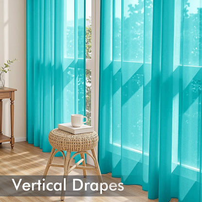 MIULEE White Sheer Curtains 84 Inches Long, 4 Panels Set, Light Filtering Rod Pocket Voile Drapes for Living Room and Bedroom, Airy Soft Fabric Window Treatments, 42 x 84 Inches