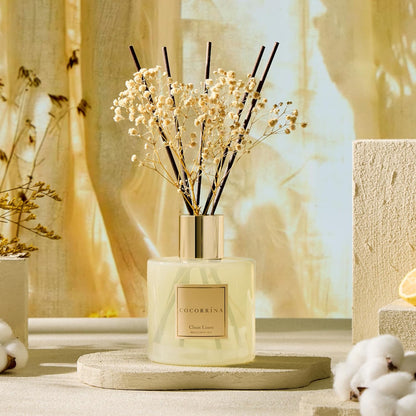 Cocorrína Reed Diffuser Sets, 6.7 fl oz. Black Forest Diffuser with Sticks Home Fragrance Reed Diffuser for Bathroom Shelf Decor