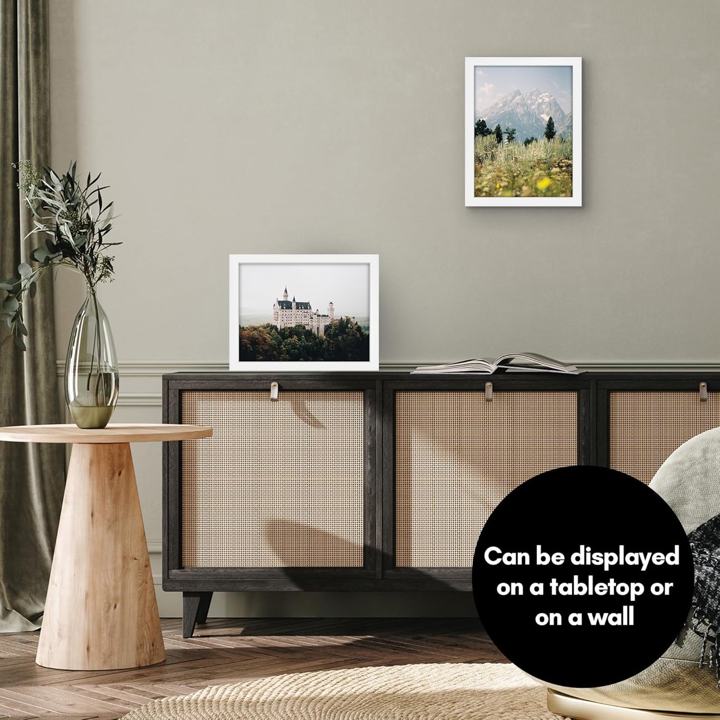 Americanflat 12x18 Poster Frame with Shatter-Resistant Glass - Signature Collection - Gallery-Style Frames Made of Engineered Wood - Photo Frame for Wall Display - Black - Colors A