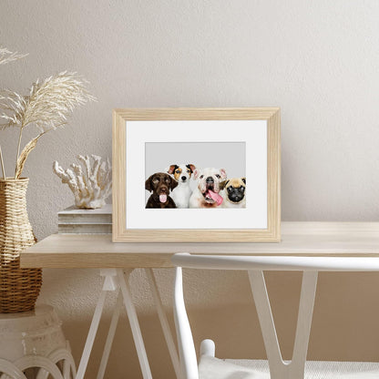 Americanflat 8x10 Picture Frame with Shatter-Resistant Glass - Use as 5x7 Frame with Mat or Display 8x10 Photo Without Mat - Signature Collection - Picture Frames for Tabletop and Wall Display - Black