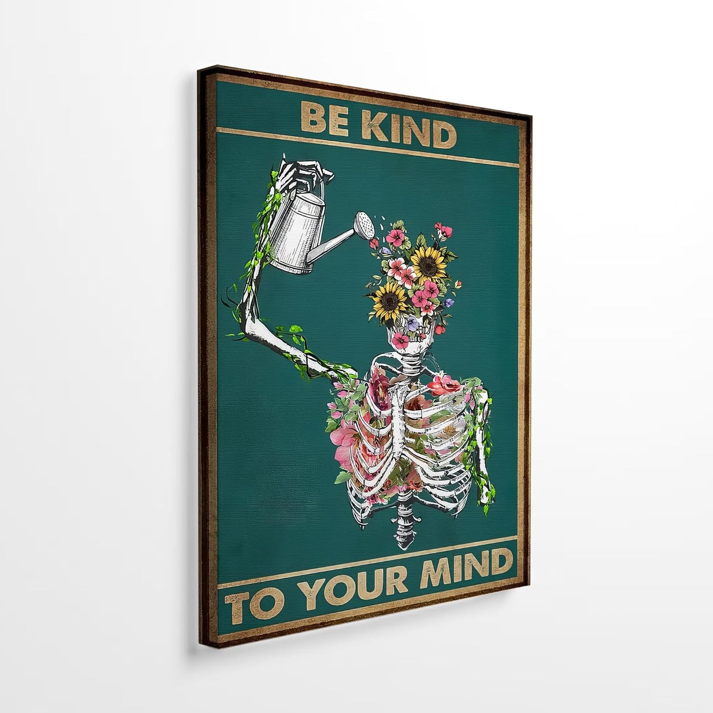 DIHSIEG 12x16 Canvas Wall Art funny bathroom wall art Print Poster Vintage Poster Frameless Floral Can be hung on the Wall Heal Your Heart poster Wall Art Canvas