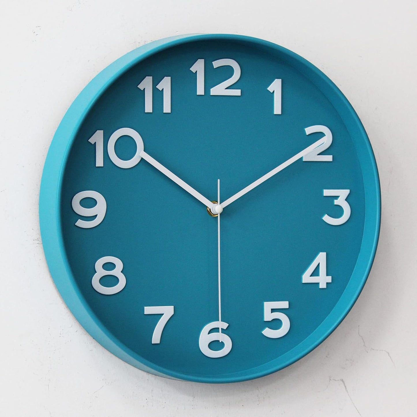 HZDHCLH Wall Clocks Battery Operated,12 inch Silent Non Ticking Modern Wall Clock for Living Room Bedroom Kitchen Office Classroom Decor (Olive Green and Gold)