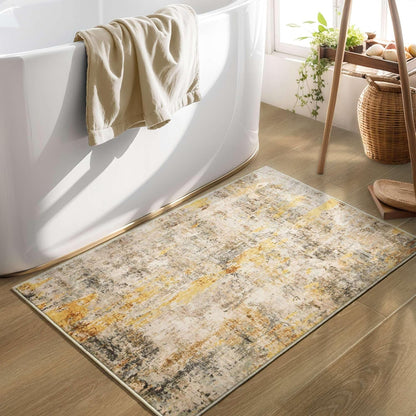 Ompaa 2x6 Rug Runners for Hallways Kitchen Runner Rug Non Slip Washable Grey Long Runner Rugs with Rubber Backing Soft Abstract Carpet Runner for Hallways, Kitchen, Bedroom, Bathroom, Entryway - Colors A