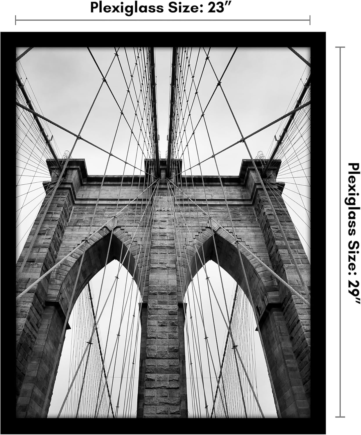 Americanflat 16x20 Picture Frame with Polished Plexiglass - Black Picture Frame - Wide Photo Frames Made of Engineered Wood for Vertical or Horizontal Wall Display - Epic Collection - Black - Colors A