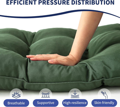 IPYNBAP Outdoor Bench Cushion, 48x18x5 Inch, Waterproof Bench Cushion for Outdoor/Indoor Furniture, Tufted Patio Bench Seat Cushion, Fade Resistant Outdoor Cushions for Porch Swing Couch, Navy Blue