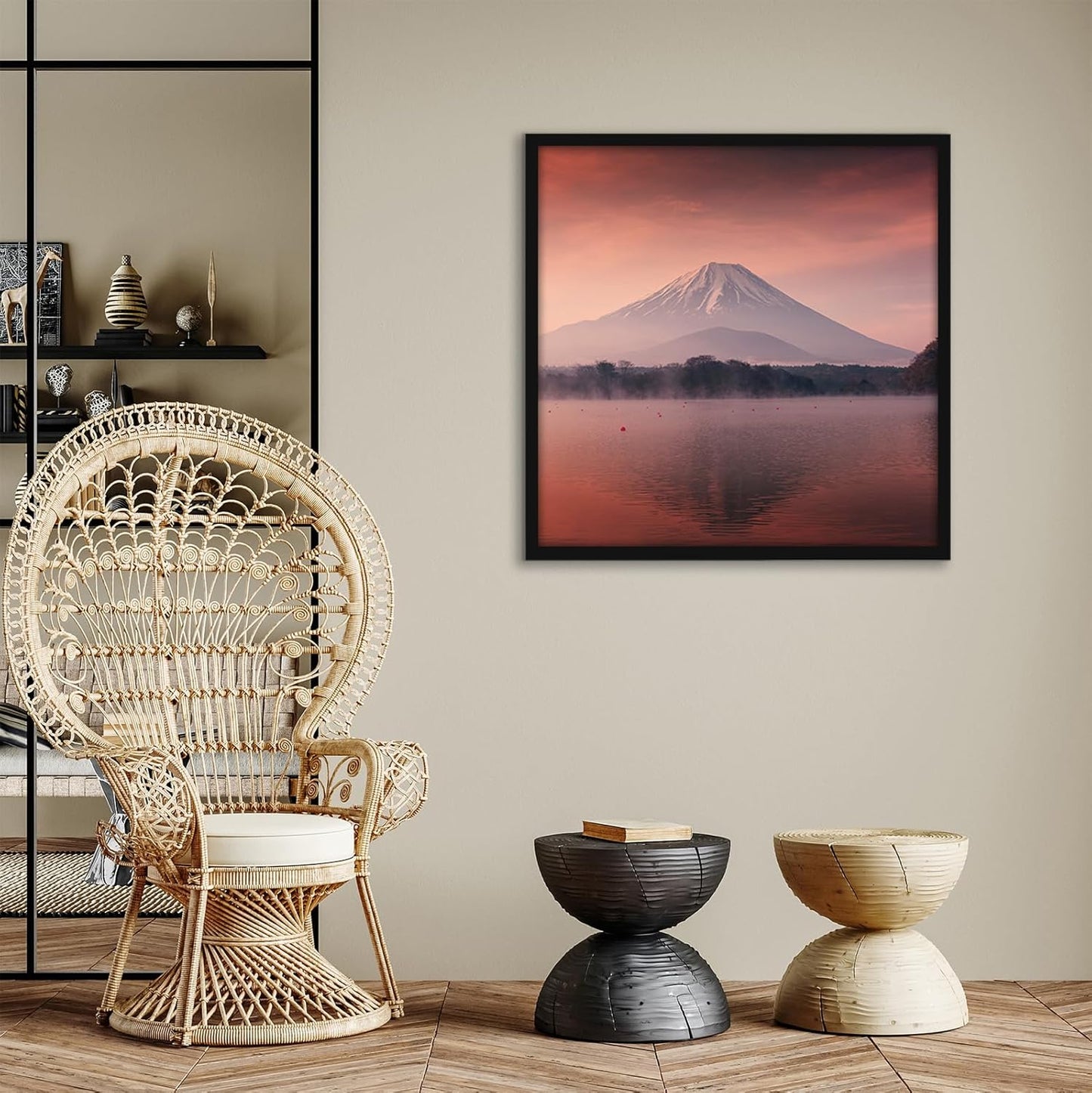 Americanflat 24x36 Poster Frame with Polished Plexiglass - Streamline Collection - Thin Border Picture Frame for Wall Display - Hanging Hardware Included - Black - Colors C
