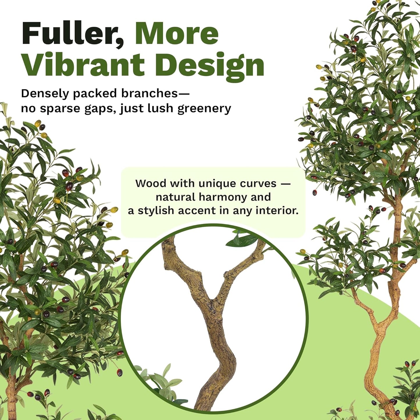 Fake Olive Tree 6.0 Feet – Artificial Plants Indoor, Faux Olive Tree, Fake Tree for Home Decor, Faux Trees Indoor for Living Room, Office, Bedroom – Tall Artificial Trees for Home, Designer Tree