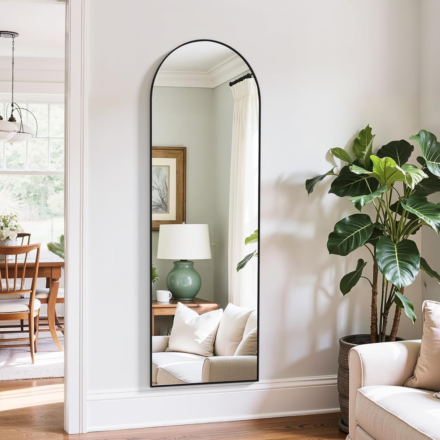 Simple Deluxe Arched Full Length Mirror, 71"x26"Large Floor Mirrors, for Wall Door Bedroom Bathroom Living Room (Gold)