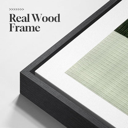 Large Framed Abstract Nature Landscape Wall Art for Living Room, Set of 3 Modern Canvas Prints Paintings Artwork for Walls, Green Lake Pictures for Hallway, Dining Room, Office Wall Decor 24x36 Inch