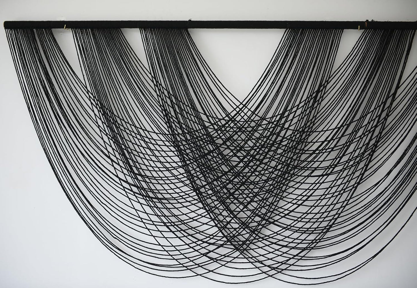 Flber Macrame Wall Hanging Boho Wall Decor Tapestry Dip Dyed Ombre Moss Green Handmade Wall Art Woven Cotton Rope Backdrop with for Bedroom Living Room, 57" W x 39" L