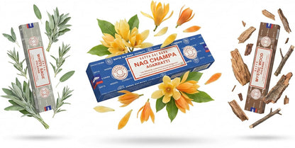 Satya Sai Baba Nag Champa Agarbatti, 250gms Hand Rolled Fine Quality Incense Sticks for Purification, Relaxation, Positivity, Yoga, Meditation