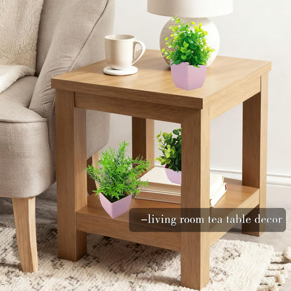 GREENTIME 4 Pack Fake Plants in Black Pot Mini Artificial Eucalyptus Potted Plant Small Faux Grass Greenery Potted for Indoor Home Office Farmhouse Bathroom Table Decoration