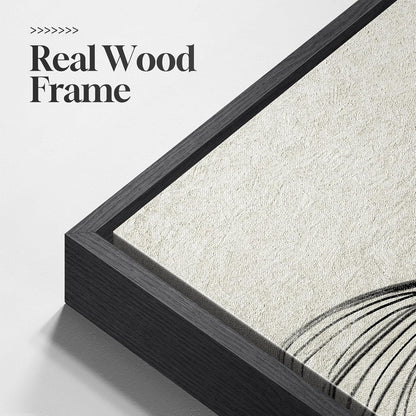 Large Framed Black and White Abstract Wall Art for Living Room, 3 Piece Big Modern Canvas Prints Paintings Artwork for Walls, Minimalist Abstract Art Pictures for Hallway, Office Wall Decor 24x36 In